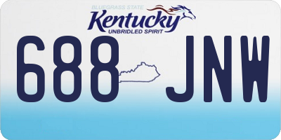 KY license plate 688JNW