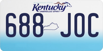 KY license plate 688JOC