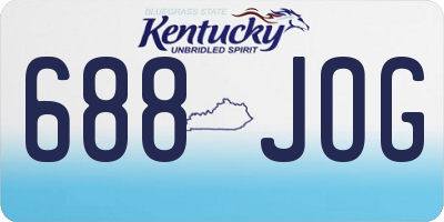 KY license plate 688JOG