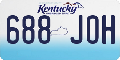 KY license plate 688JOH