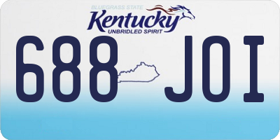 KY license plate 688JOI