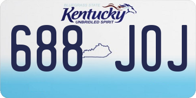 KY license plate 688JOJ