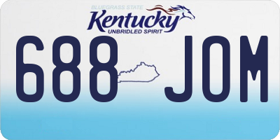 KY license plate 688JOM