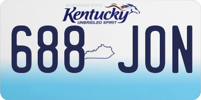 KY license plate 688JON
