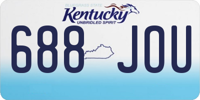 KY license plate 688JOU