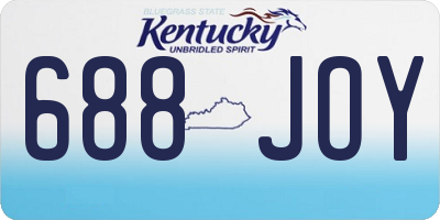 KY license plate 688JOY