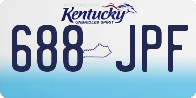 KY license plate 688JPF