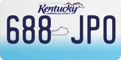 KY license plate 688JPO