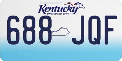 KY license plate 688JQF