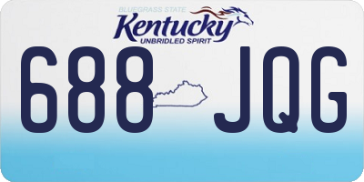 KY license plate 688JQG