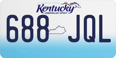 KY license plate 688JQL