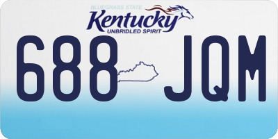 KY license plate 688JQM