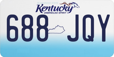 KY license plate 688JQY