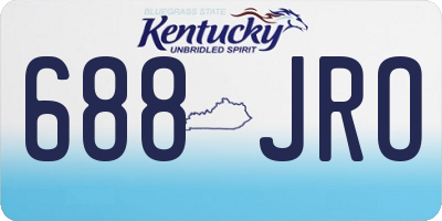KY license plate 688JRO
