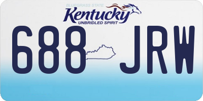 KY license plate 688JRW