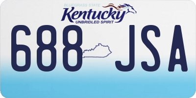 KY license plate 688JSA