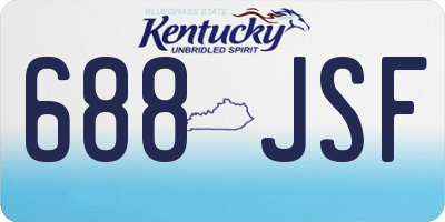 KY license plate 688JSF