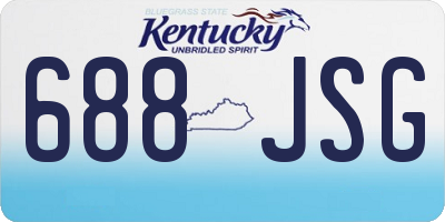 KY license plate 688JSG