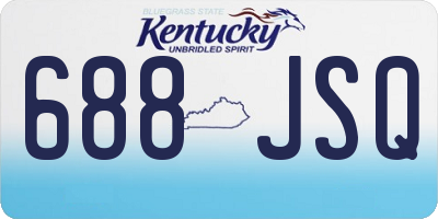 KY license plate 688JSQ