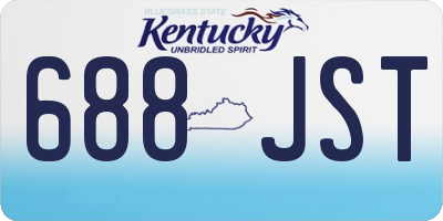 KY license plate 688JST