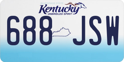 KY license plate 688JSW