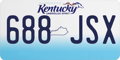 KY license plate 688JSX