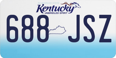 KY license plate 688JSZ