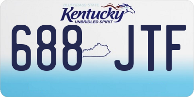 KY license plate 688JTF