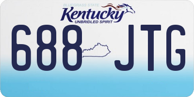 KY license plate 688JTG