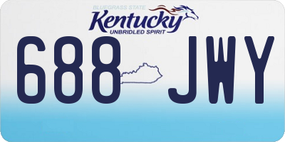 KY license plate 688JWY