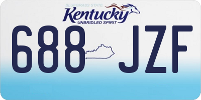KY license plate 688JZF