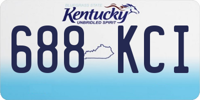 KY license plate 688KCI