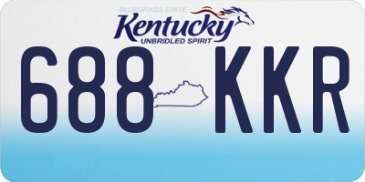 KY license plate 688KKR