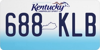 KY license plate 688KLB