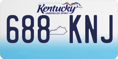 KY license plate 688KNJ