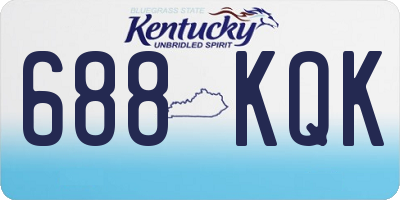 KY license plate 688KQK