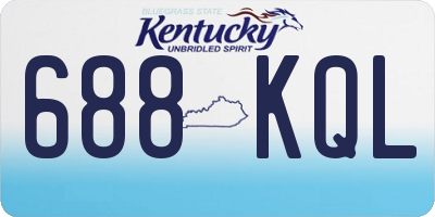 KY license plate 688KQL
