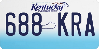 KY license plate 688KRA