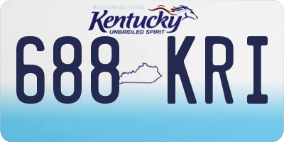 KY license plate 688KRI