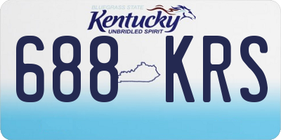 KY license plate 688KRS