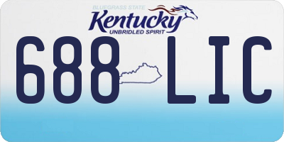 KY license plate 688LIC