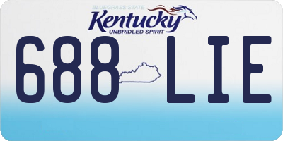 KY license plate 688LIE