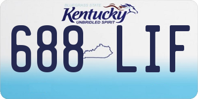 KY license plate 688LIF