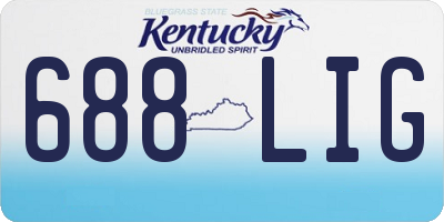 KY license plate 688LIG