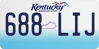 KY license plate 688LIJ