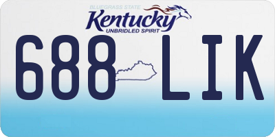 KY license plate 688LIK
