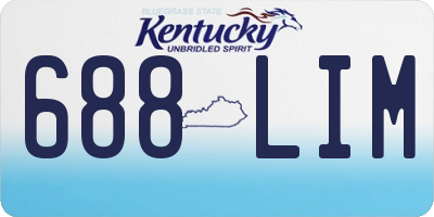 KY license plate 688LIM