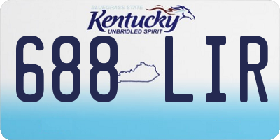 KY license plate 688LIR