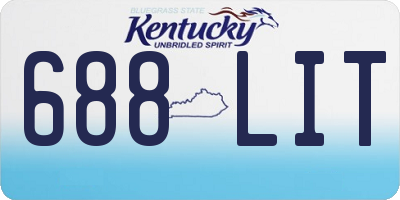 KY license plate 688LIT