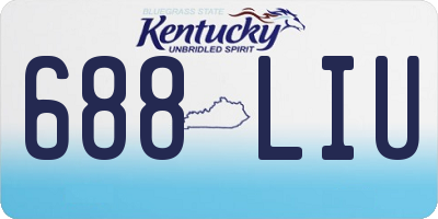 KY license plate 688LIU